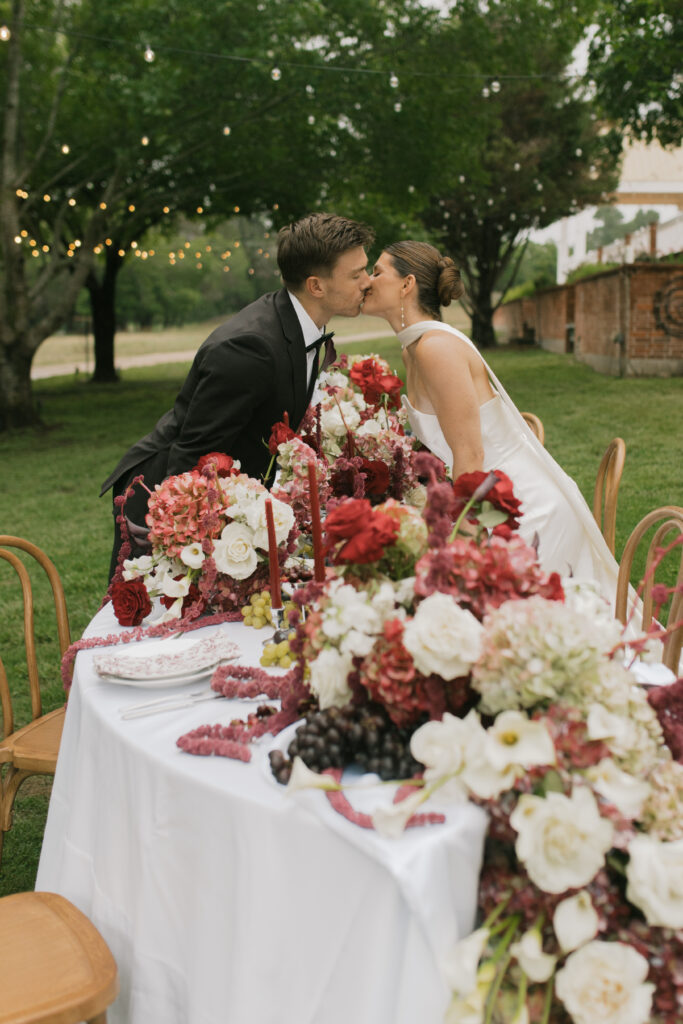 Emotional couple portrait during luxury editorial wedding inspiration shoot
Intimate couple moment during romantic styled wedding experience